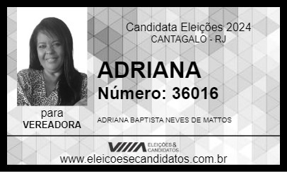 Candidato ADRIANA 2024 - CANTAGALO - Eleições