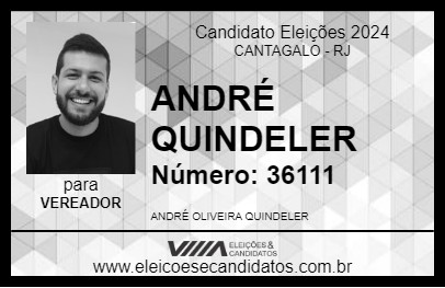 Candidato ANDRÉ QUINDELER 2024 - CANTAGALO - Eleições