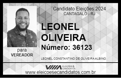 Candidato LEONEL OLIVEIRA 2024 - CANTAGALO - Eleições