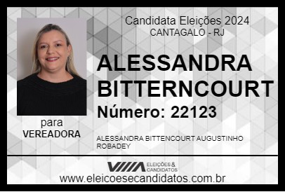 Candidato ALESSANDRA BITTENCOURT 2024 - CANTAGALO - Eleições