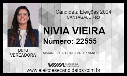 Candidato NIVIA VIEIRA 2024 - CANTAGALO - Eleições