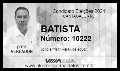 Candidato BATISTA 2024 - CANTAGALO - Eleições