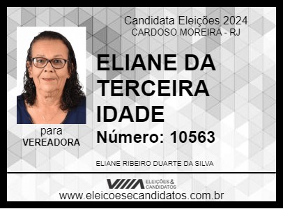 Candidato ELIANE DA TERCEIRA IDADE 2024 - CARDOSO MOREIRA - Eleições