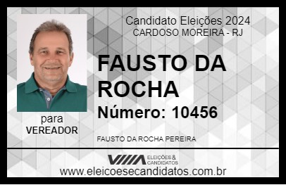 Candidato FAUSTO DA ROCHA 2024 - CARDOSO MOREIRA - Eleições