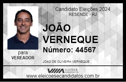 Candidato JOÃO VERNEQUE 2024 - RESENDE - Eleições