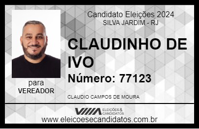 Candidato CLAUDINHO DE IVO 2024 - SILVA JARDIM - Eleições