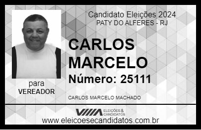 Candidato CARLOS MARCELO 2024 - PATY DO ALFERES - Eleições