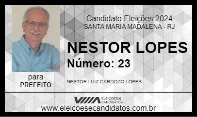 Candidato NESTOR LOPES 2024 - SANTA MARIA MADALENA - Eleições