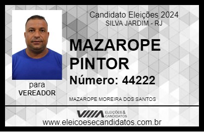 Candidato MAZAROPE PINTOR 2024 - SILVA JARDIM - Eleições