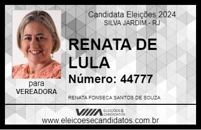 Candidato RENATA DE LULA 2024 - SILVA JARDIM - Eleições