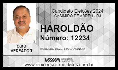 Candidato HAROLDÃO 2024 - CASIMIRO DE ABREU - Eleições