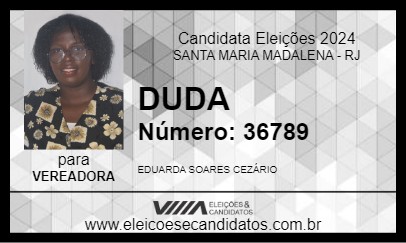 Candidato DUDA 2024 - SANTA MARIA MADALENA - Eleições