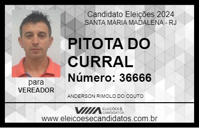 Candidato PITOTA DO CURRAL 2024 - SANTA MARIA MADALENA - Eleições