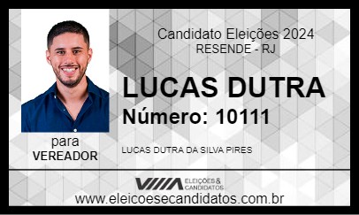 Candidato LUCAS DUTRA 2024 - RESENDE - Eleições