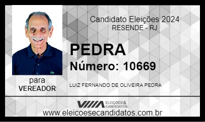 Candidato PEDRA 2024 - RESENDE - Eleições