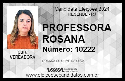 Candidato PROFESSORA ROSANA 2024 - RESENDE - Eleições