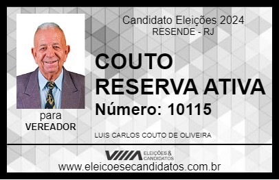 Candidato COUTO RESERVA ATIVA 2024 - RESENDE - Eleições