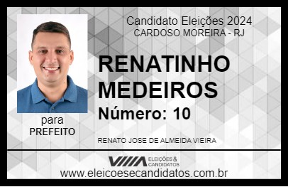 Candidato RENATINHO MEDEIROS 2024 - CARDOSO MOREIRA - Eleições