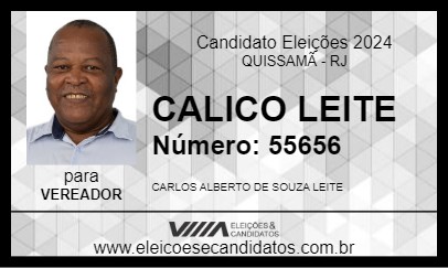 Candidato CALICO LEITE 2024 - QUISSAMÃ - Eleições