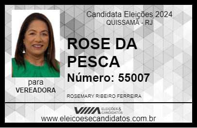 Candidato ROSE DA PESCA 2024 - QUISSAMÃ - Eleições