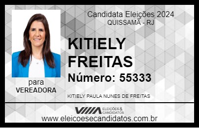 Candidato KITIELY FREITAS 2024 - QUISSAMÃ - Eleições