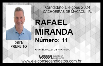 Candidato RAFAEL MIRANDA 2024 - CACHOEIRAS DE MACACU - Eleições