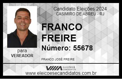 Candidato FRANCO FREIRE 2024 - CASIMIRO DE ABREU - Eleições