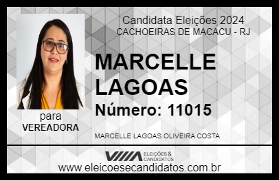 Candidato MARCELLE LAGOAS 2024 - CACHOEIRAS DE MACACU - Eleições