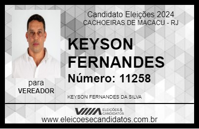 Candidato KEYSON FERNANDES 2024 - CACHOEIRAS DE MACACU - Eleições