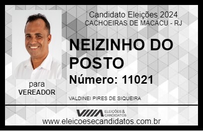 Candidato NEIZINHO DO POSTO 2024 - CACHOEIRAS DE MACACU - Eleições