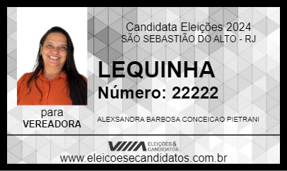 Candidato LEQUINHA 2024 - SÃO SEBASTIÃO DO ALTO - Eleições