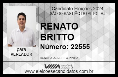 Candidato RENATO BRITTO 2024 - SÃO SEBASTIÃO DO ALTO - Eleições