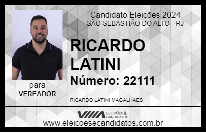 Candidato RICARDO LATINI 2024 - SÃO SEBASTIÃO DO ALTO - Eleições