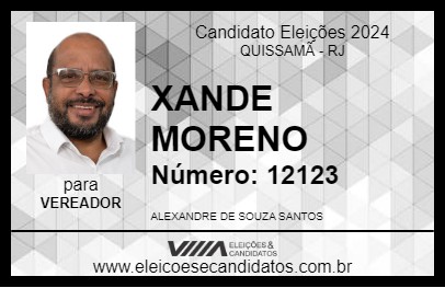 Candidato XANDE MORENO 2024 - QUISSAMÃ - Eleições