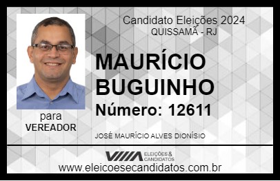 Candidato MAURÍCIO BUGUINHO 2024 - QUISSAMÃ - Eleições