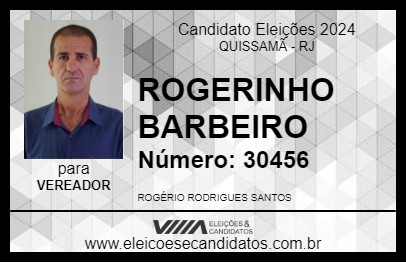 Candidato ROGERINHO BARBEIRO 2024 - QUISSAMÃ - Eleições