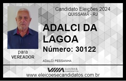 Candidato ADALCI DA LAGOA 2024 - QUISSAMÃ - Eleições