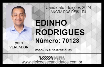 Candidato EDINHO RODRIGUES 2024 - ANGRA DOS REIS - Eleições