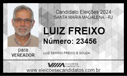 Candidato LUIZ FREIXO 2024 - SANTA MARIA MADALENA - Eleições