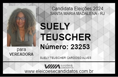 Candidato SUELY TEUSCHER 2024 - SANTA MARIA MADALENA - Eleições