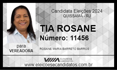 Candidato TIA ROSANE 2024 - QUISSAMÃ - Eleições