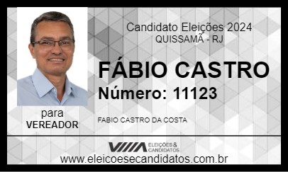 Candidato FÁBIO CASTRO 2024 - QUISSAMÃ - Eleições