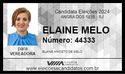 Candidato ELAINE MELO 2024 - ANGRA DOS REIS - Eleições