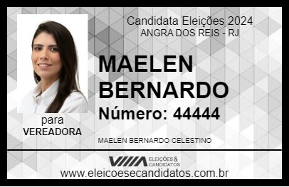 Candidato MAELEN BERNARDO 2024 - ANGRA DOS REIS - Eleições