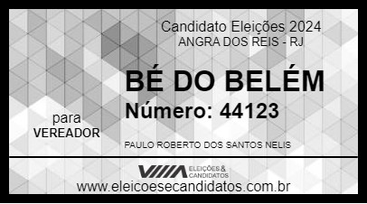 Candidato BÉ DO BELÉM 2024 - ANGRA DOS REIS - Eleições