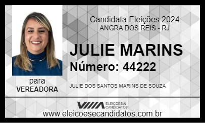 Candidato JULIE MARINS 2024 - ANGRA DOS REIS - Eleições