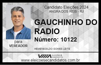 Candidato GAUCHINHO DO RADIO 2024 - ANGRA DOS REIS - Eleições