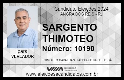 Candidato SARGENTO THIMOTEO 2024 - ANGRA DOS REIS - Eleições