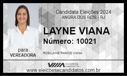 Candidato LAYNE VIANA 2024 - ANGRA DOS REIS - Eleições