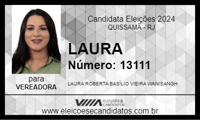 Candidato LAURA 2024 - QUISSAMÃ - Eleições